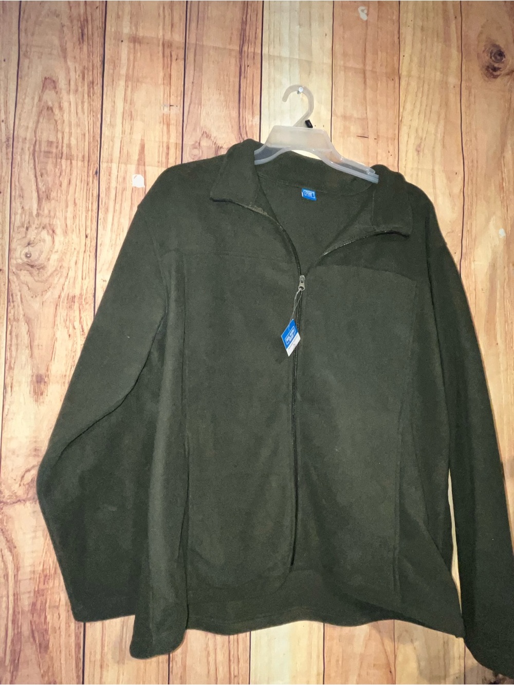 NEW! Army Green Men's Fleece Zip Up Jacket Size XL